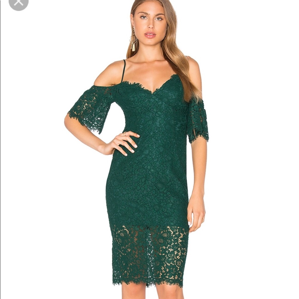 Bardot green cocktail dress