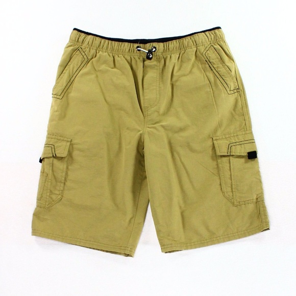 🆕Dark Beige Drawstring Cargo Shorts - Picture 1 of 1