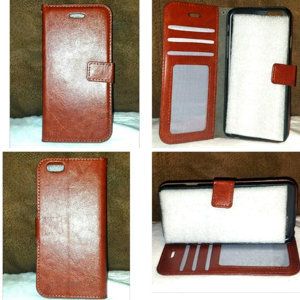 ■SOLD■🌟Iphone 6 6S Wallet Stand Case Brown Leather
