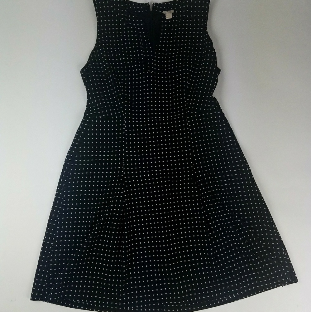 Black +White Polka Dot Dress