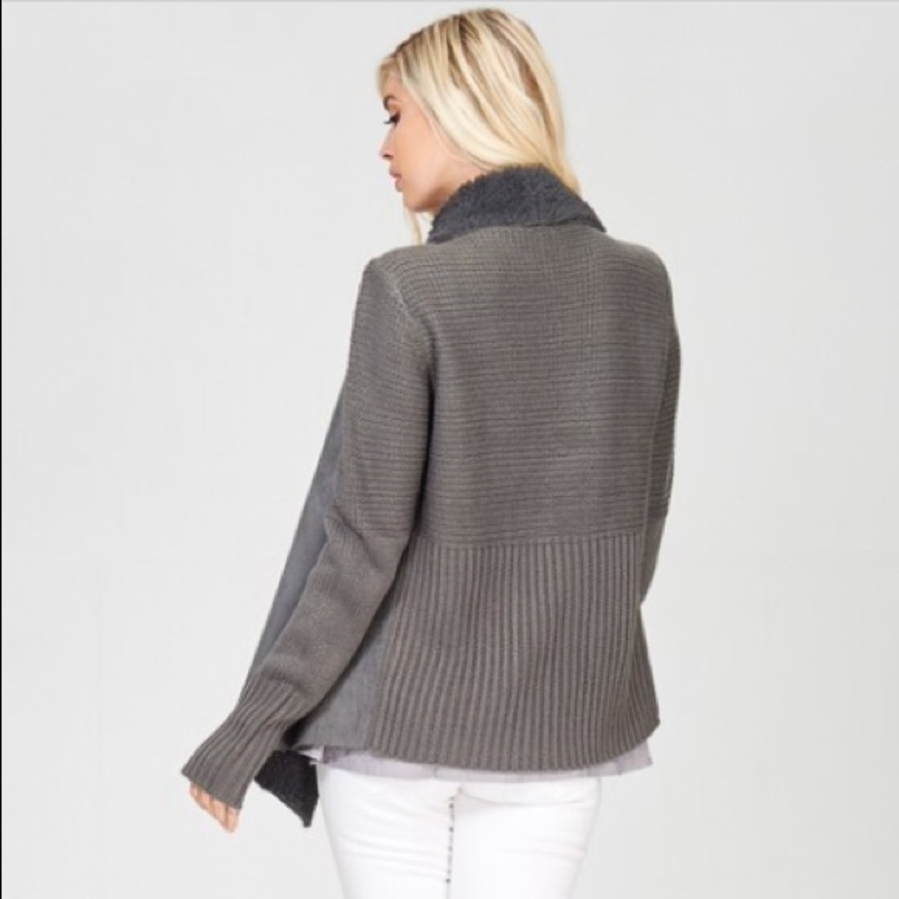Last 1  L New Gorgeous Shearling Cardi - Picture 4 of 4