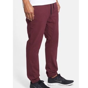 Burgundy Chino joggers