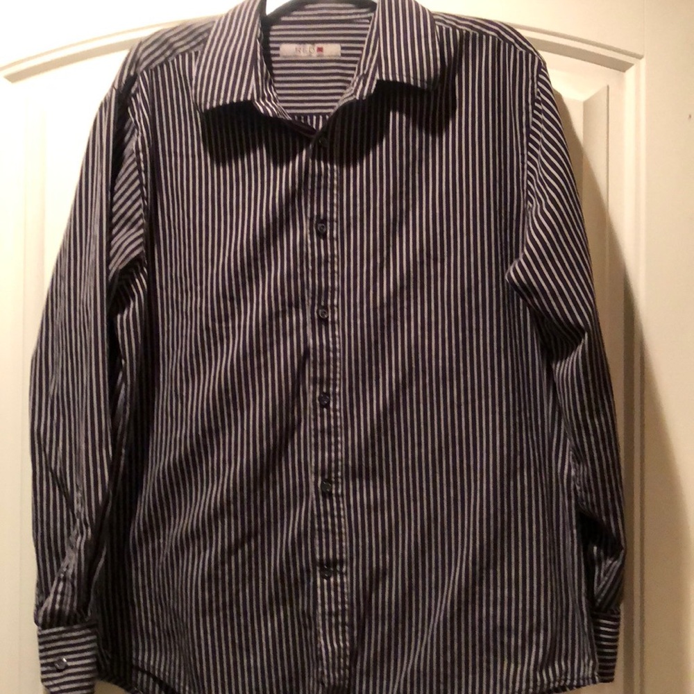 Men’s Red X Long Sleeve Dress Shirt