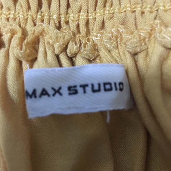 Max Studio Yellow Off The Shoulder Top - Picture 2 of 3
