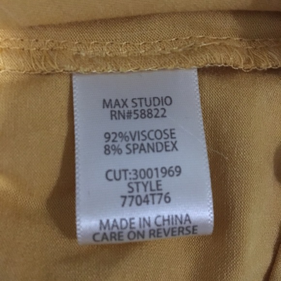 Max Studio Yellow Off The Shoulder Top - Picture 3 of 3