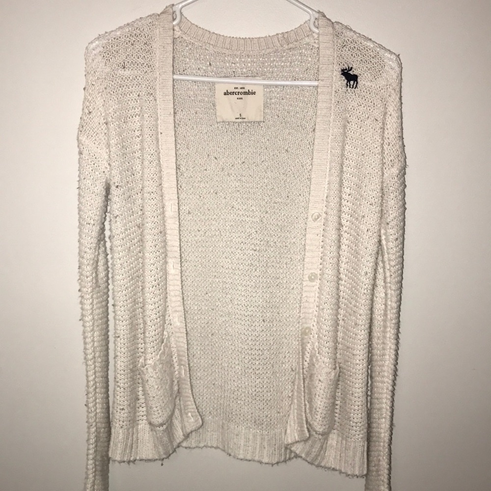Cream Sweater Cardigan
