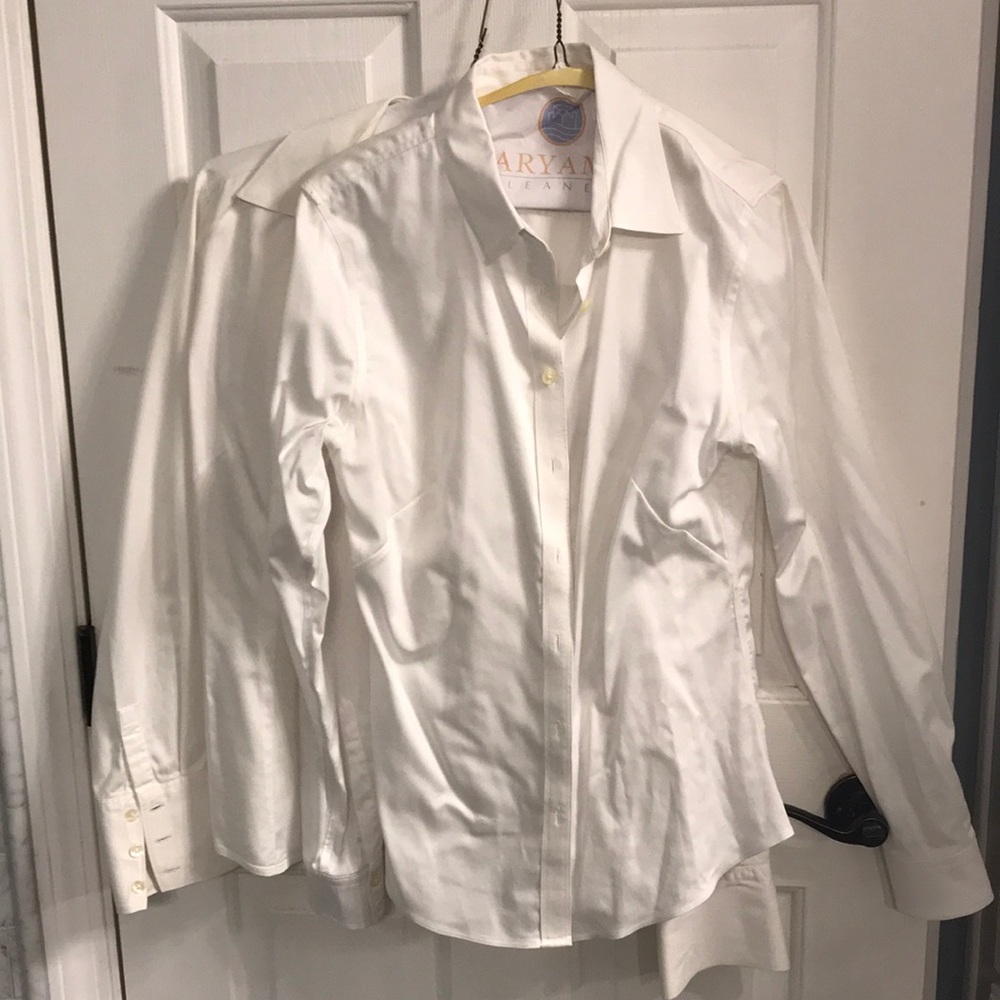 Banana Republic simple white button-down, sz 10