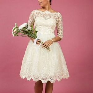 Chi Chi London Ivory Lace Dress