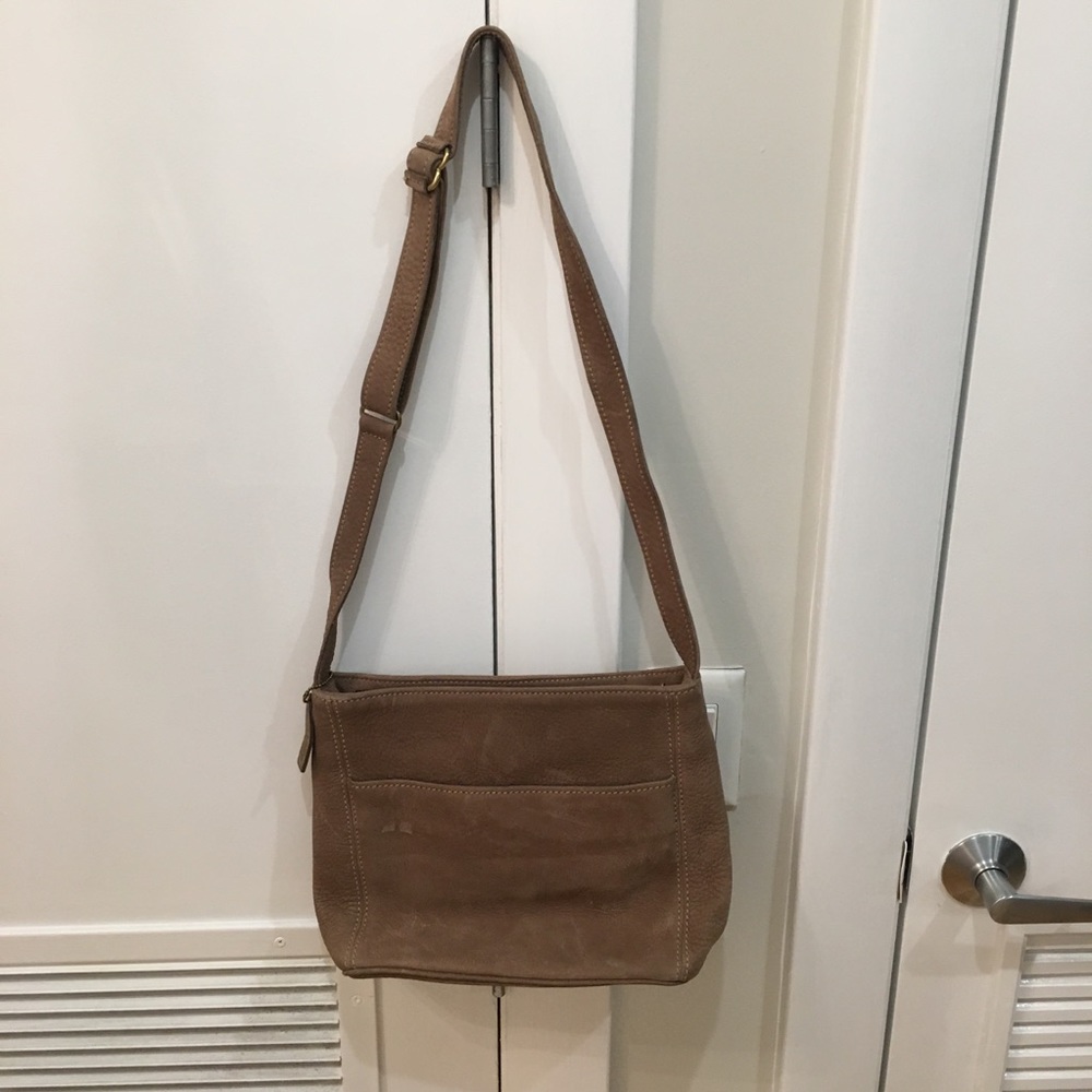 Rare tan suede Coach shoulder bag