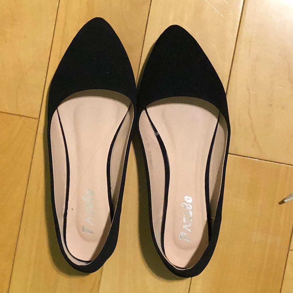 Black flats.