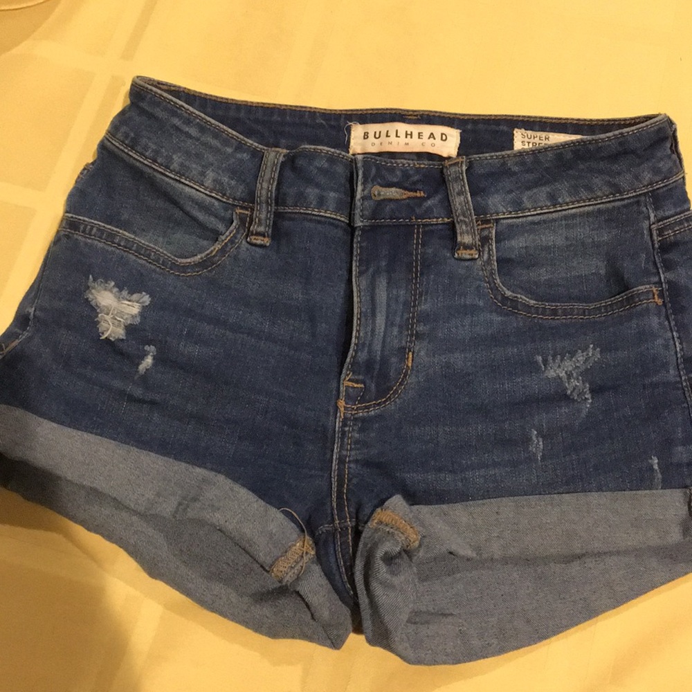 Super stretch shorty shorts. BULLHEAD. Size 25