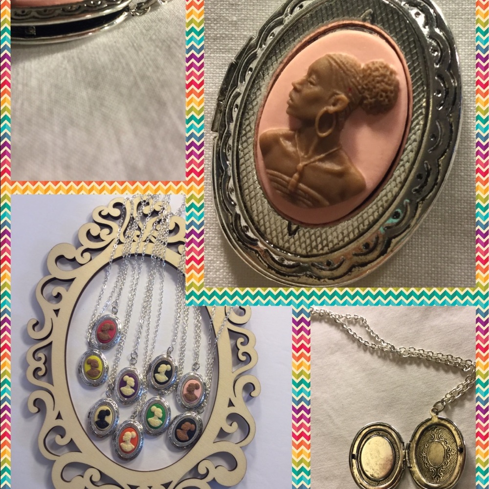 Pink cameo Locket