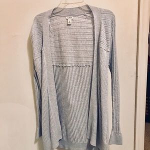 L.L. Bean Grey Knit Cardigan