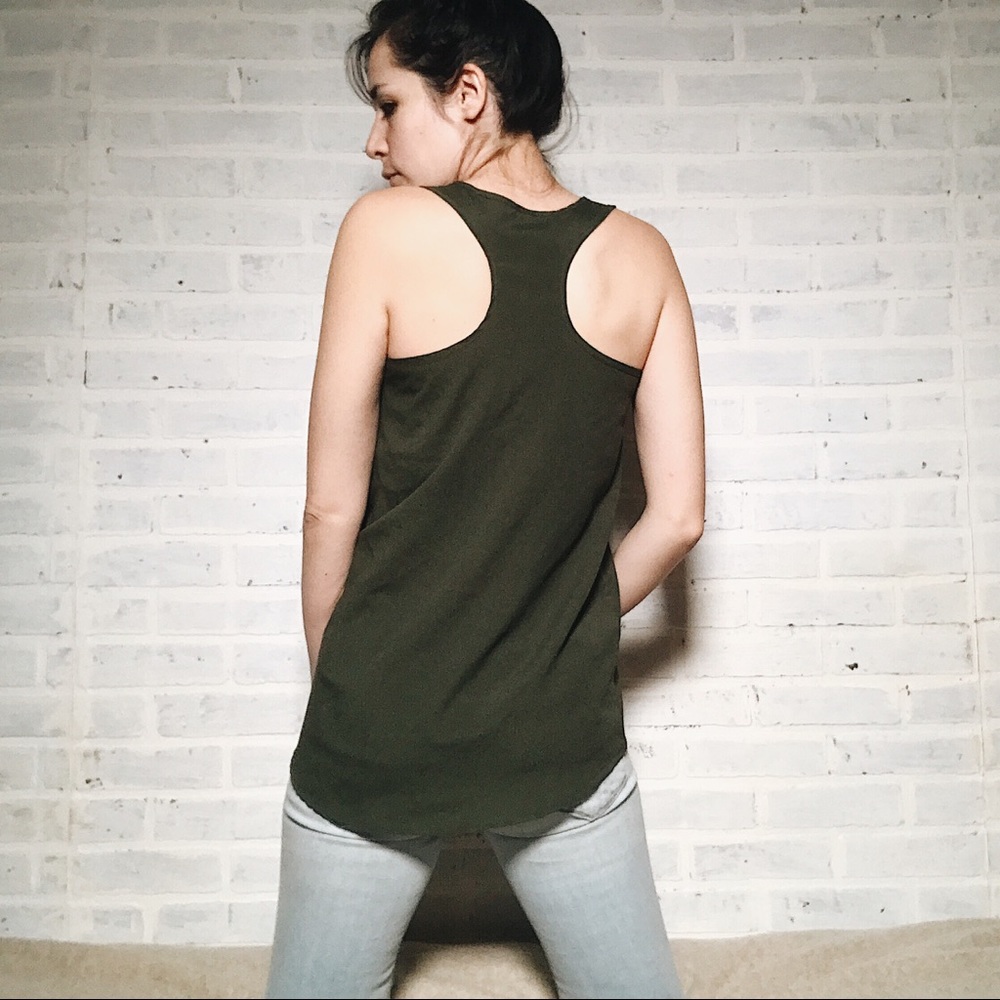 Olive Green Racerback Tank - Picture 3 of 3