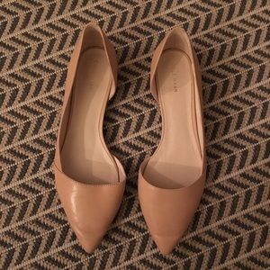 Cole Haan 8.5 Nude Black Leather Flats