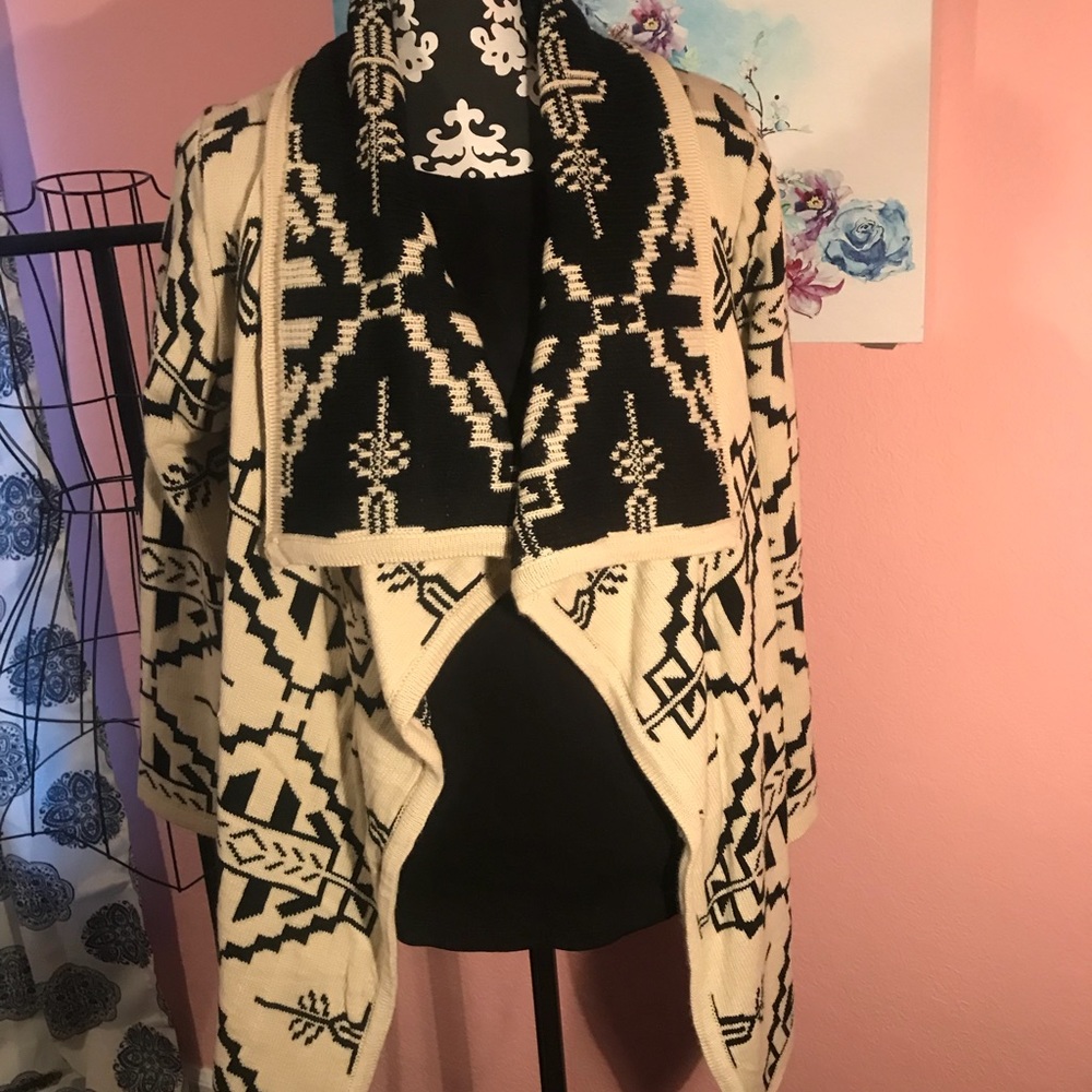 Aztec swing cardigan sweater