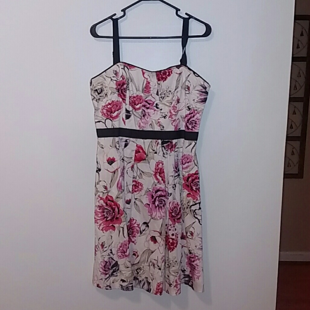 Cream floral dress