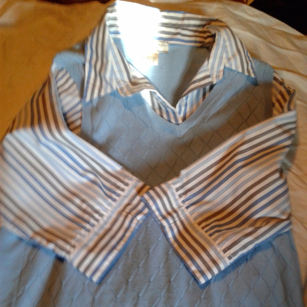 Alyson Daly sweater vest in one combo attached.