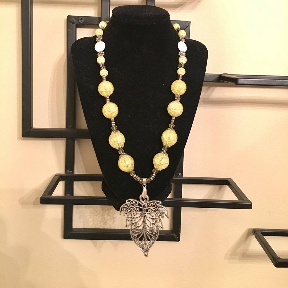 Handmade Leaf Pendant Necklace