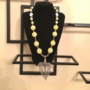 Handmade Leaf Pendant Necklace