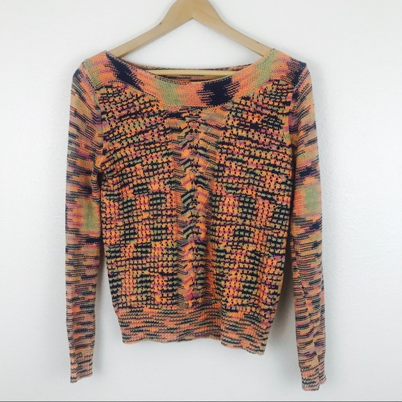 Anthropologie Sweaters - Anthro Sparrow Orange Knit Variegated Sweater