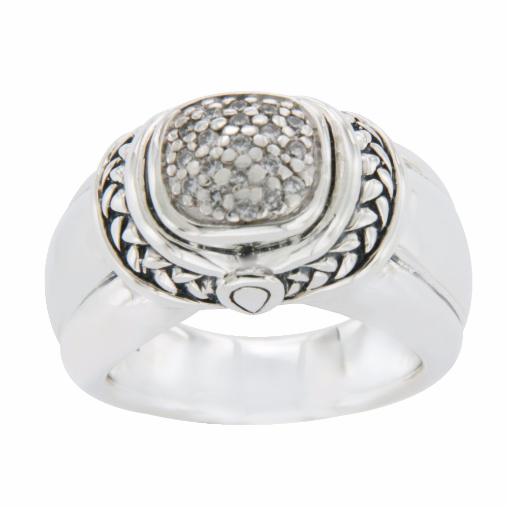Scott Kay Sterling Silver Diamonds Engagement Ring