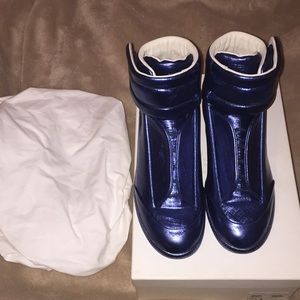 Maison Margiela blue high top sneakers
