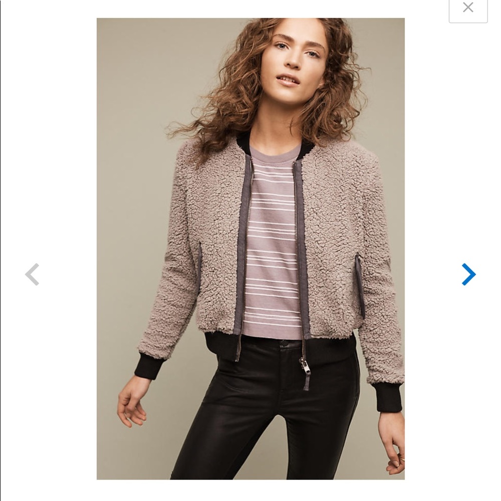 NWT Anthropologie Marrakech Sherpa bomber jacket