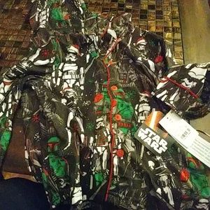 Boys Star wars button up long sleeve pj