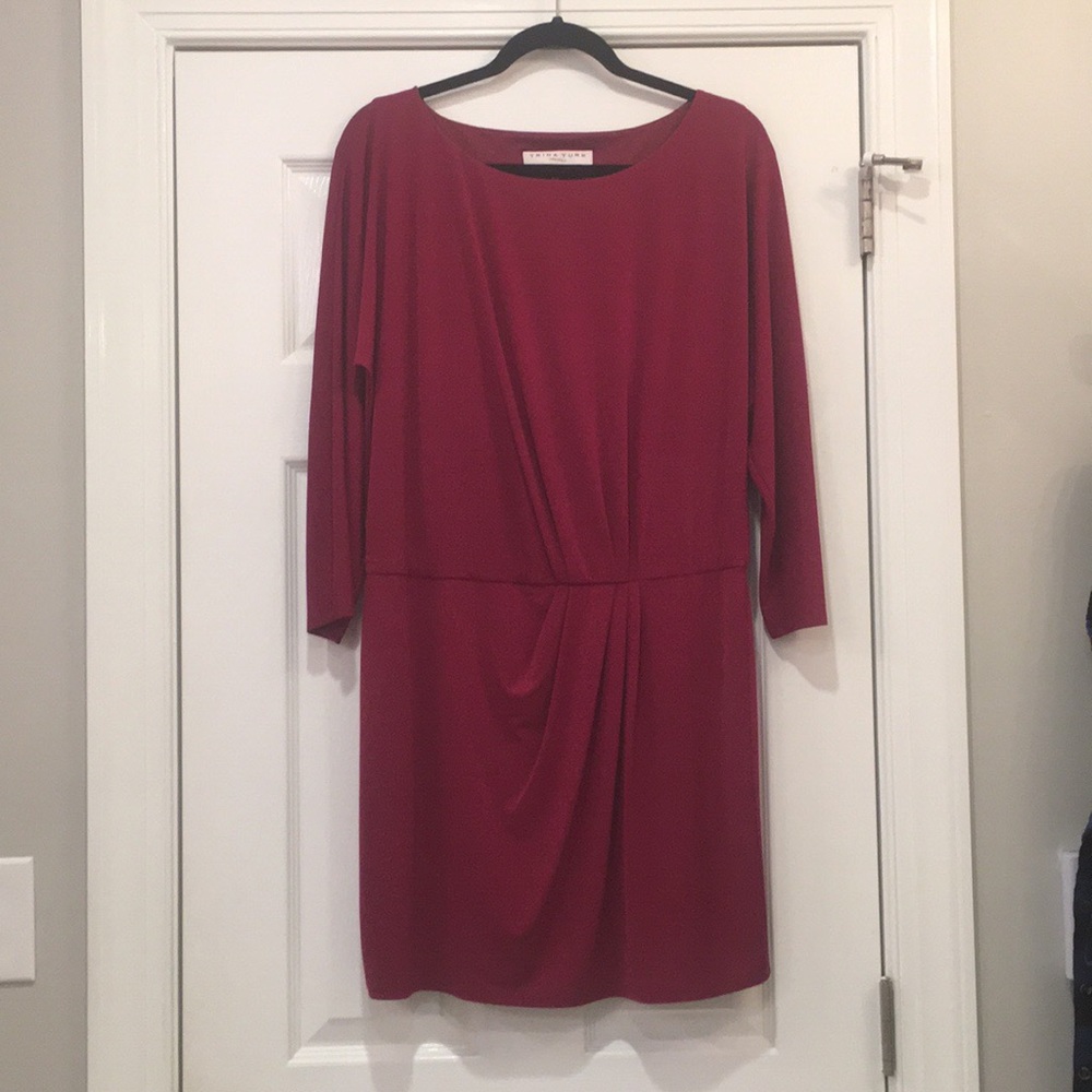 Wine colored jersey dress