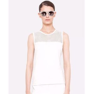 Akris Punto Sleeveless Mesh Yoke Tank Size 6