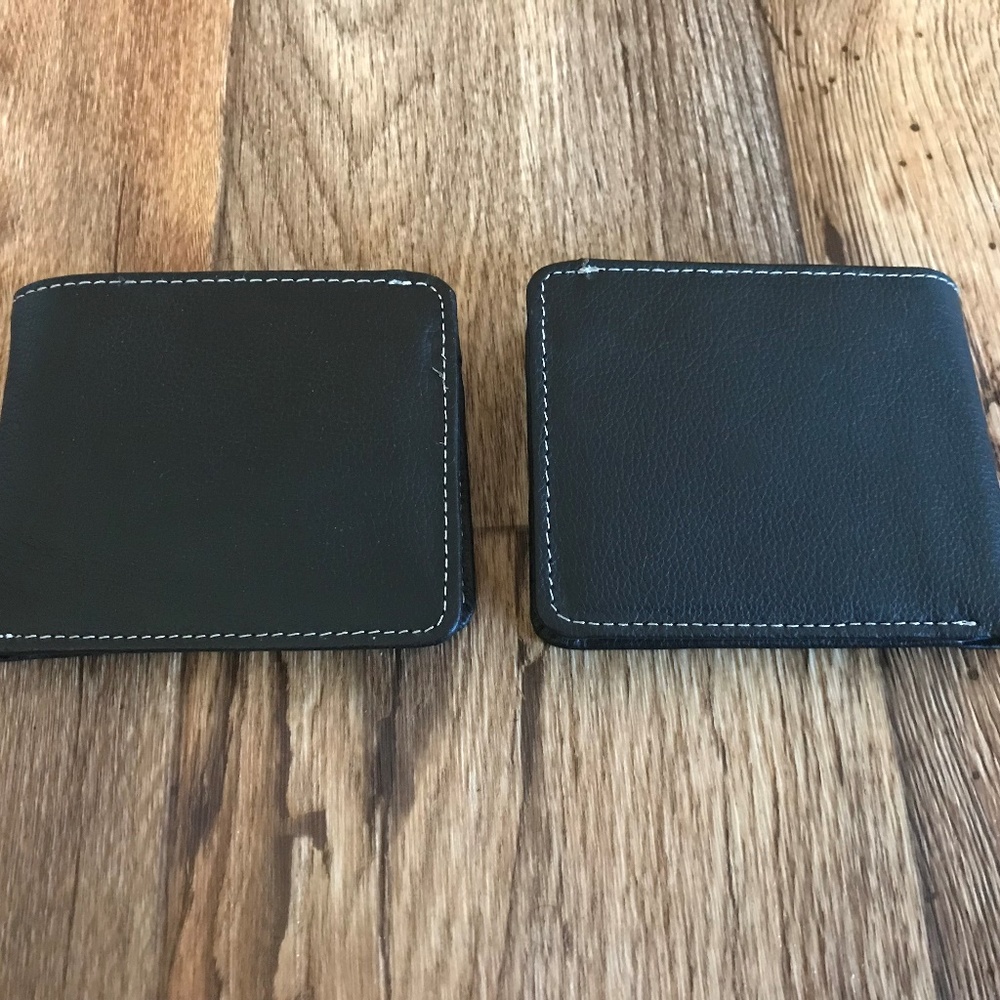 Lot of 2 Men Wallet Genuine Supreme Leather Purse - Picture 4 of 8