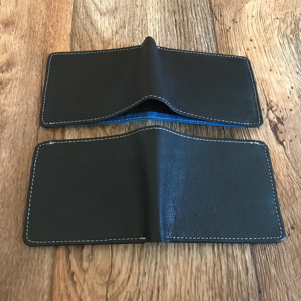 Lot of 2 Men Wallet Genuine Supreme Leather Purse - Picture 5 of 8