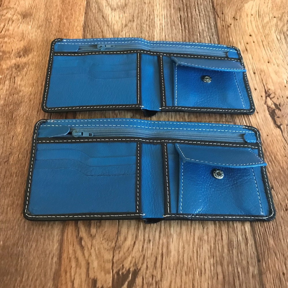 Lot of 2 Men Wallet Genuine Supreme Leather Purse - Picture 7 of 8