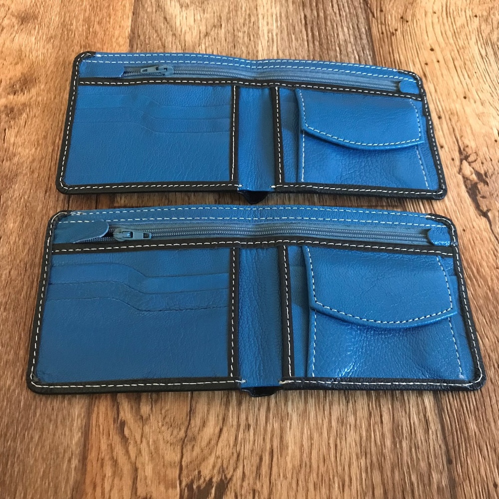 Lot of 2 Men Wallet Genuine Supreme Leather Purse - Picture 6 of 8