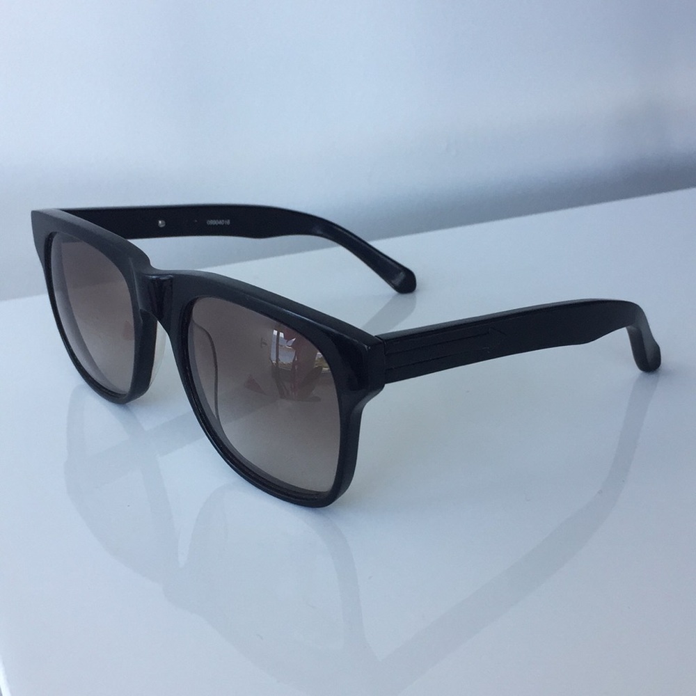 KAREN WALKER Pilgrim Sunglasses in Solid Black
