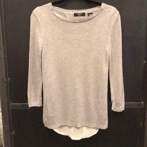 Grey, split-back Sweater