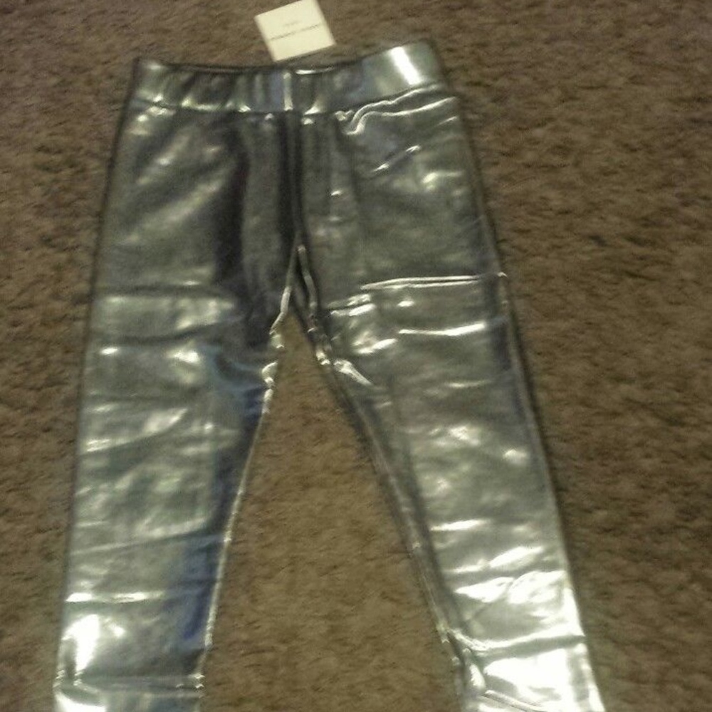 Sarah Johnson 1974 Metallic Leggings Stretch Sz M