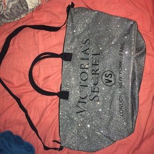 Black sparkly Victoria’s Secret bag