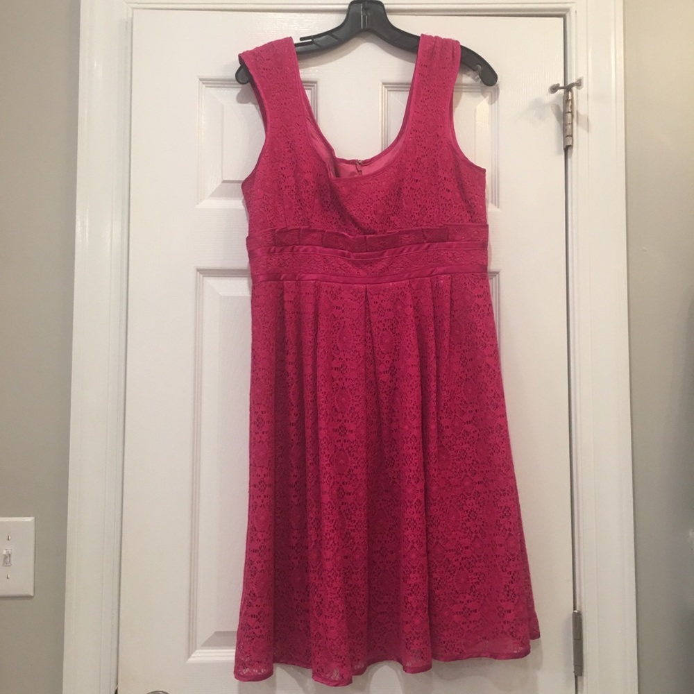 Cocktail Pink Lace Dress