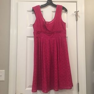 Cocktail Pink Lace Dress