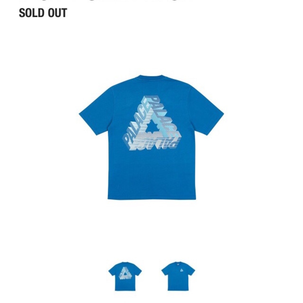 PALACE SKATEBOARD 2017 TriFlect T Shirt Large Blue