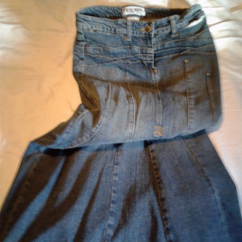 Bijou BIjou long jean skirt.
