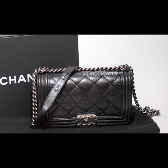 CHANEL Bags Chanel Boy Bag In Black Calfskin Silver Hardware Poshmark