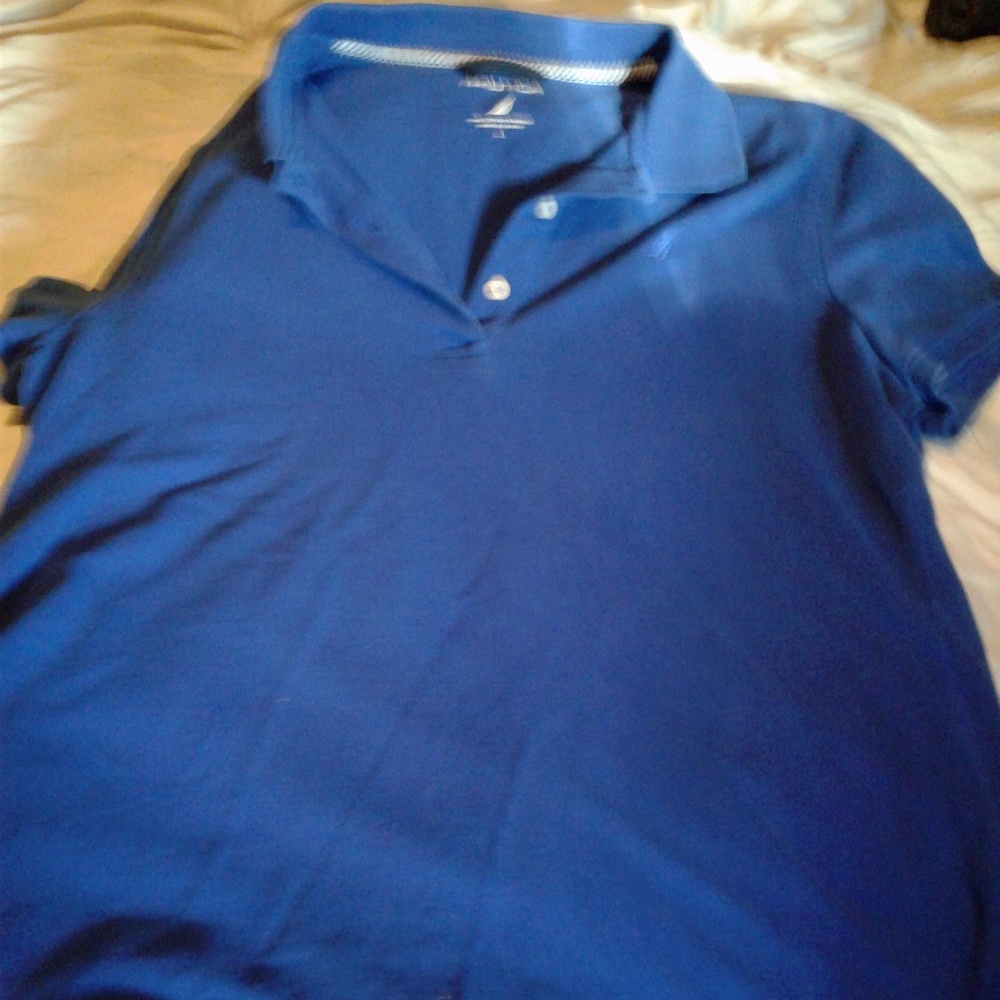 Blue Nautica shirt.