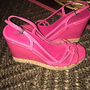 Prada Hot Pink Wedges