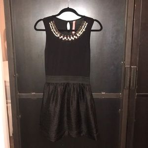 Eight Sixty black dress with embellished collar
