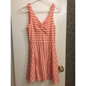 Orange striped dress