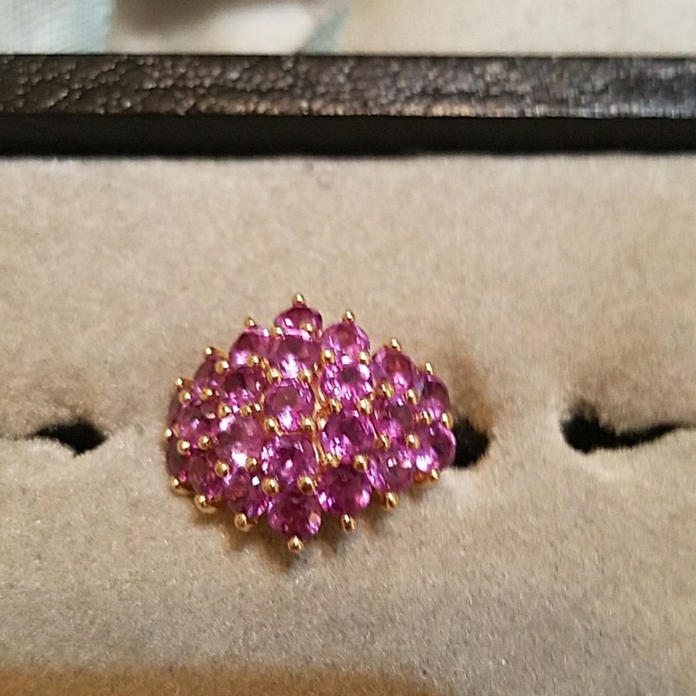 Rodolite garnet ring