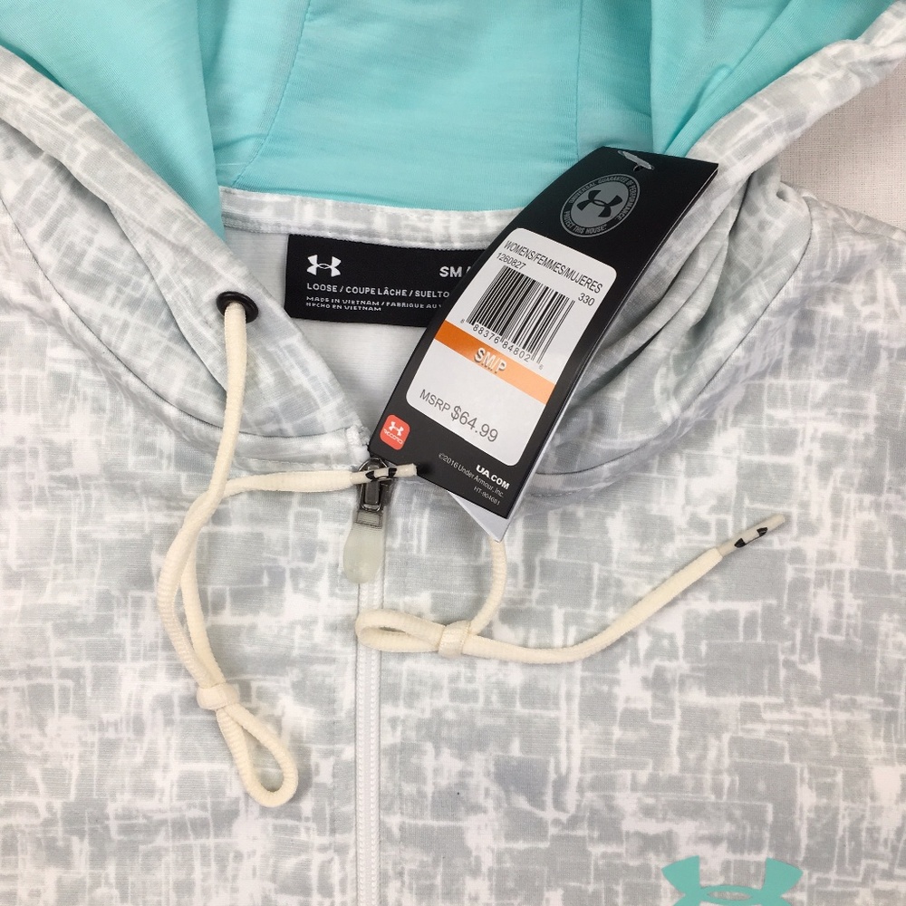 UNDER ARMOUR ColdGear Full Zip Hoodie White FIRM - Picture 3 of 5